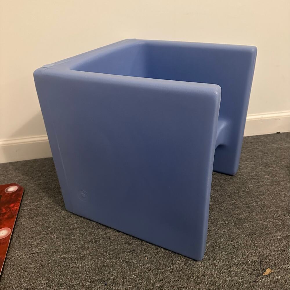 Children's Factory Cube Chair for Kids, Flexible Seating Chair, Light Blue - Picture 3 of 5